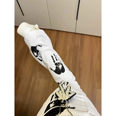 高质量现货数据款！美式高街手掌印花微喇长裤，男装牛仔裤，星座617C