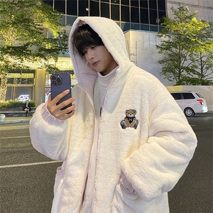 XZ213-MY53-P128控148 港风大码加绒双面穿连帽保暖棉服男潮冬季图片