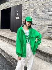 大复合开衫卫衣，女装卫衣/绒衫，百变诱惑(6F)