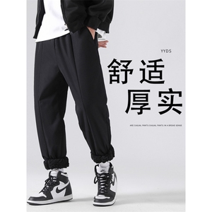 盐系百搭休闲垂顺直筒保暖裤羊羔绒休闲   K77-1特批40图片