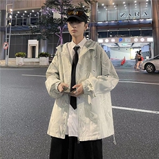 港风灯芯绒外套男生春秋季休闲百搭高级设计感潮牌宽松夹克上衣服，男装夹克，星座506A