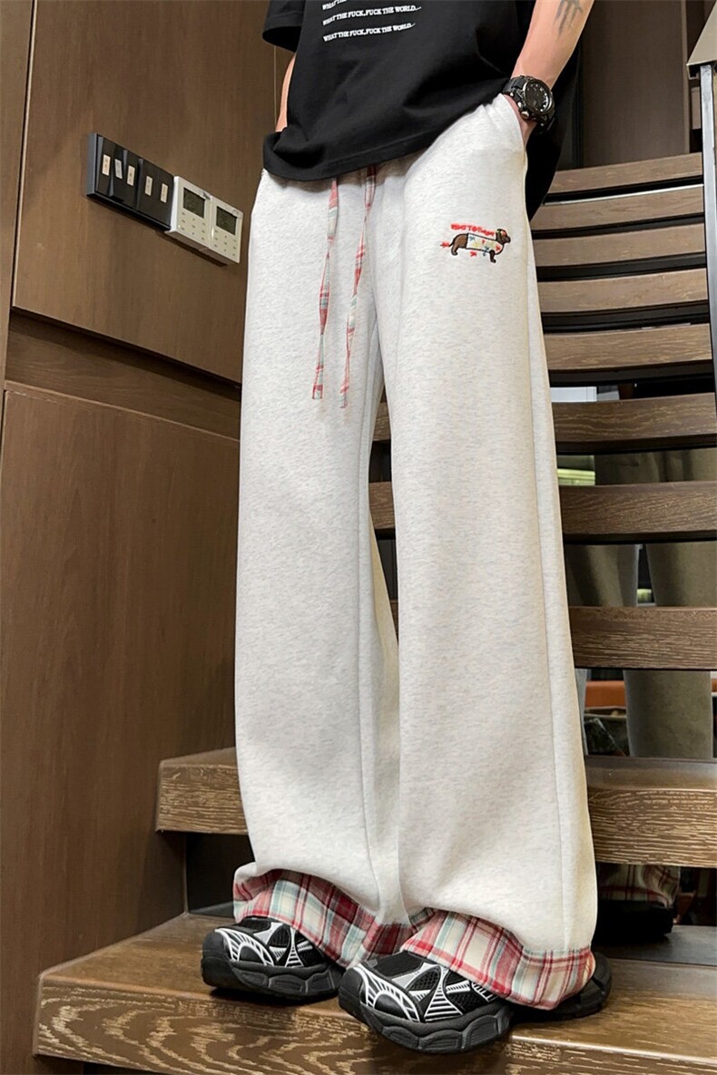 ！2026春夏季男士直筒刺绣休闲裤情侣卫裤WK2087特P45,男装休闲裤,电商B220