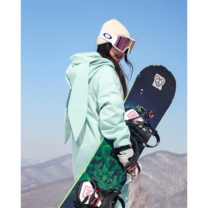 冬保暖单板双板防风防水兔耳朵户外滑雪服男女银狐绒外套M38-P125