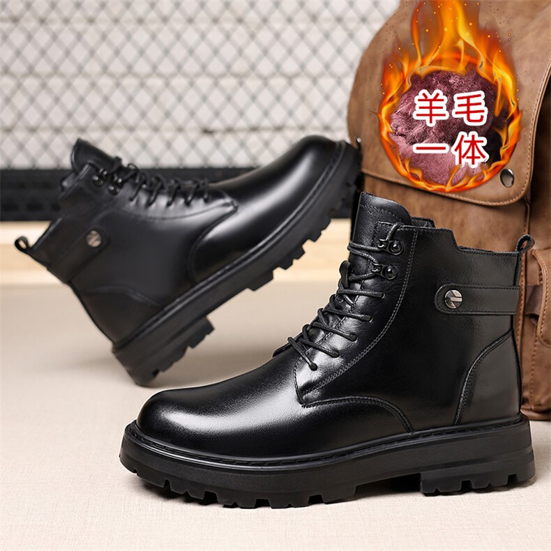 X4359-265马丁靴男靴子冬季加绒头层牛皮男款工装靴子,男装工装外套,星座1407-3