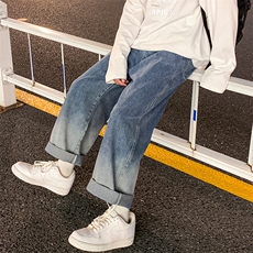 NK3001-P55渐变色牛仔裤男士宽松直筒裤男裤长裤子男，男装牛仔裤，电商A040