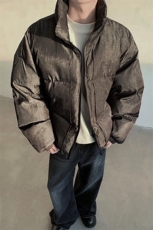 冬季廓形保暖棉服韩系休闲宽松立领蓬松面包服加厚棉衣-MY101特95，男装棉衣，电商B289