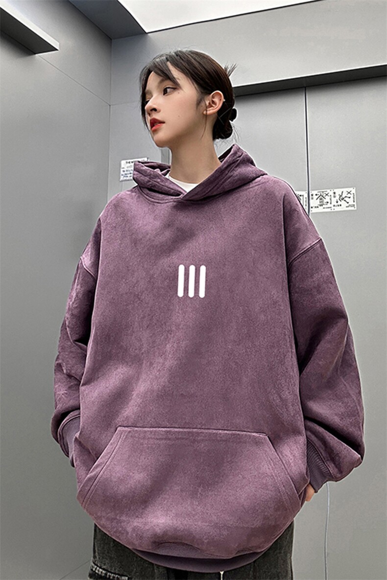 麂皮绒连帽卫衣直播品质重磅400克三条杠印花JL7168-P45控78,男装卫衣,星座508（原C305）