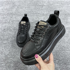 2025秋季新款百搭厚底板鞋 英伦风马丁工装鞋简约 脚感舒适，男鞋休闲鞋，黄金折扣鞋