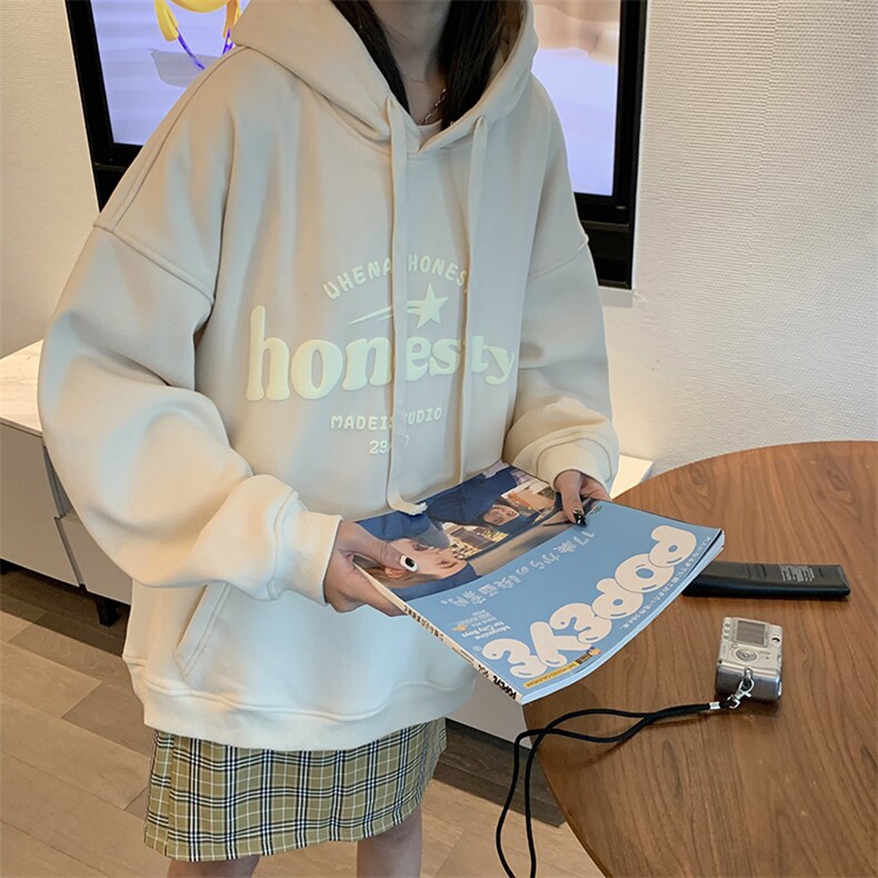 EQ181中性风女装美式街头复古连帽套头卫衣发泡字母印花春季外套,男装卫衣,电商C306-1