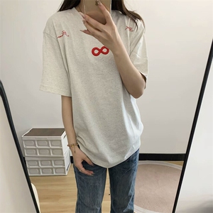 万针全刺绣解构设计260克重磅双纱纯棉高品质美式高街短袖T恤特35图片