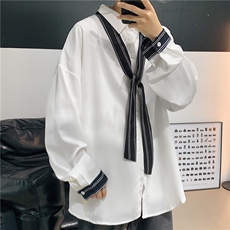 港风休闲情侣大码M-5XL衬衣防晒衣男宽松长袖衬衫7975P45控68，男装防晒衣，星座227-7