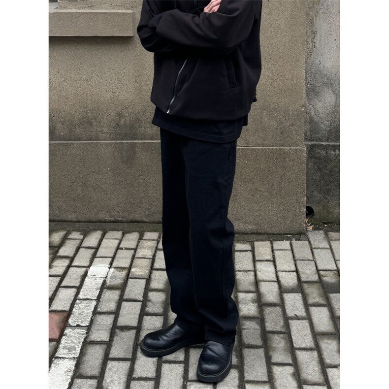 cleanfit弹力纯色修身直筒牛仔裤修身窄版直筒裤显瘦加绒65,男装牛仔裤,星座310A-4