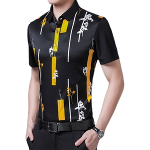 BJ6216男式2023夏季新款短袖中年爸爸装T恤潮流体恤P155图片