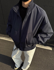 现货26春装美拉德立领飞行夹克纯色复古廓形高街棒球服外套，男装夹克，电商A486-1