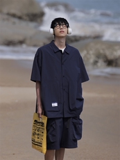 2025夏季CITYBOY日系宽松短袖衬衫可与2304K短裤作为一套卖，男装牛仔裤，星座112A