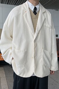 2022港风宽松休闲新款秋冬男装潮流西装外套痞帅小西服DM168-P70图片