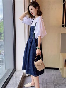 夏季新款背带裤 背带裙图片