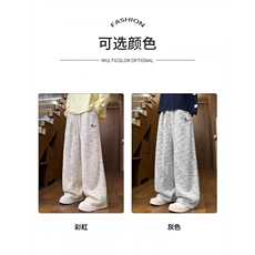 1506-1/KF021/P44彩虹色美式重磅刺绣腊肠狗糯米裤男女同款裤子，男装休闲裤，星座1506-1