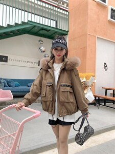 爆版大毛领派克服排单款外套好卖哦，其它，金地雪