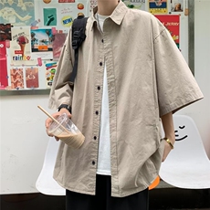 夏季新款衬衫潮流慵懒男方领衬衫P32，男装衬衫，星座1116-2