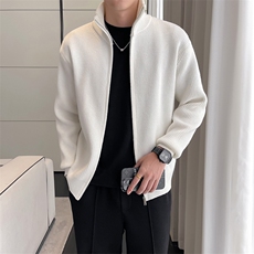 轻熟风~秋季新款立领拉链开衫毛衣M004/P85，男装针织衫/毛衣，电商B331