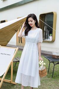 夏装连衣裙，泡泡沙,女装连衣裙,雪飞诗