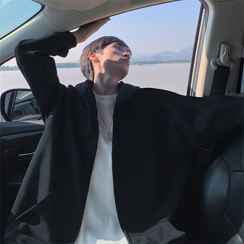 抖音得物高品质全棉二开支持退换双拉头双拉链卫衣开衫SL001,男装卫衣,电商A486