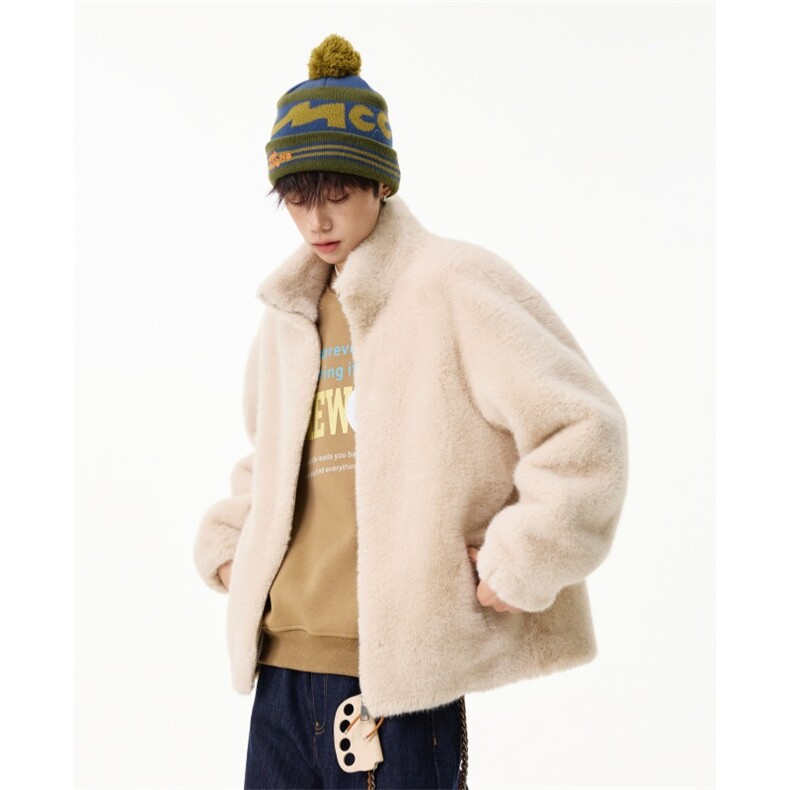 水貂毛皮草外套男冬潮牌皮毛一体夹克情侣休闲上衣my666，男装夹克，星座903-1