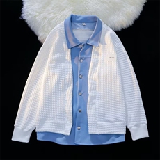 假两件男士外套春秋季潮流百搭休闲上衣宽松学生翻领夹克自家图，男装夹克，星座613