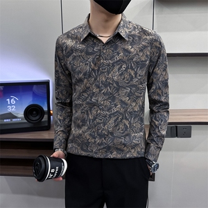 2024秋季新款男士花衬衣时尚印花个性复古衬衫A368-CS9912-P68图片