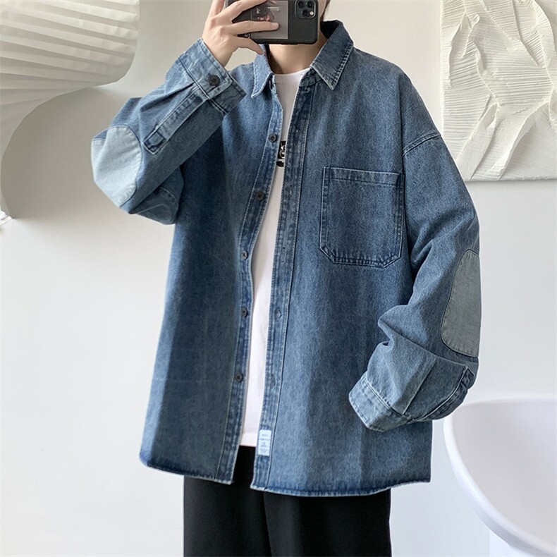 牛仔外套高街日系原宿风潮宽松休闲潮牌设计感工装夹克W1411-P55,男装夹克,星座512-2