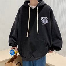 美式复古卫衣男潮牌秋冬连帽做旧高街hiphop外套Y8525P53，男装卫衣，星座1116-2