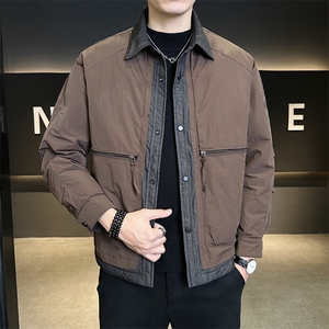 标50白鸭绒夹克式拼接轻薄男装羽绒服B317-Y6701-P195258图片