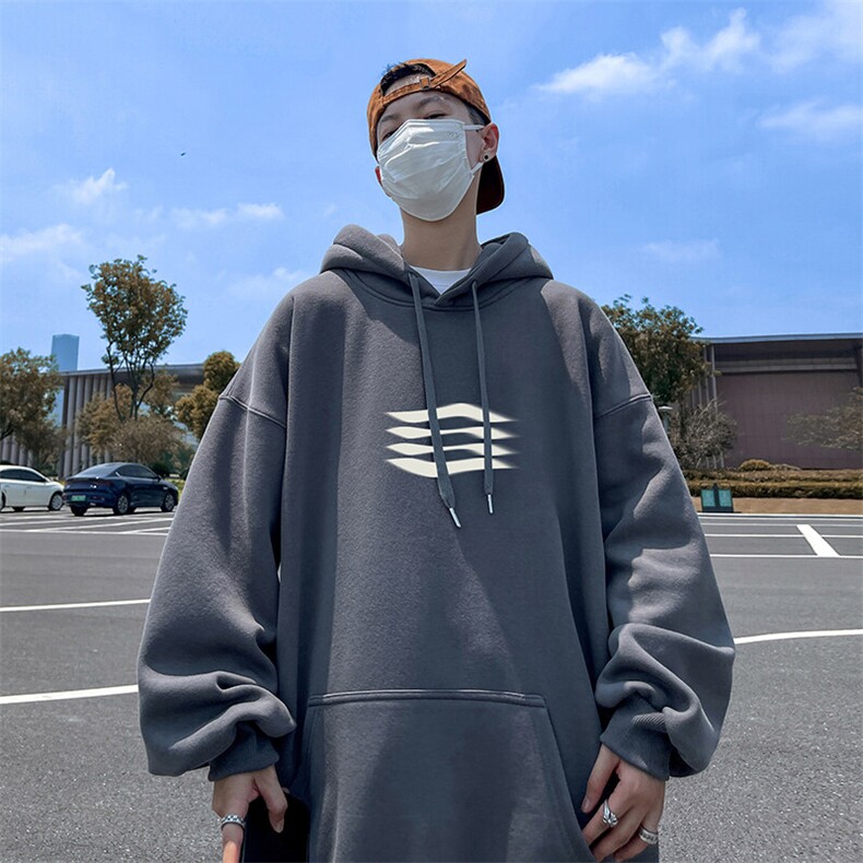 抖音得物供货可提供视频春装重磅美式宽松连帽卫衣DL2359,男装卫衣,电商A486