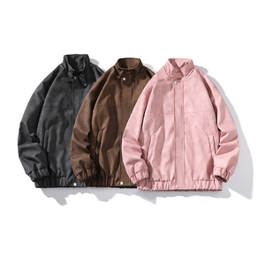 秋季宽松夹克男港风复古怀旧美式骑行机车服PU皮衣外套 JK667-P95图片