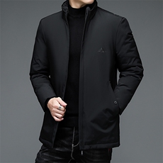 秋冬新款男士商务休闲可脱卸连帽棉服中年男装加厚保暖棉衣外套，男装棉衣，电商B212（原钱塘6029）