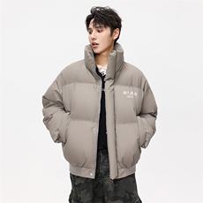华人青年白底抖音直播得物加厚PU皮仿皮棉衣外套M1526P100，男装棉衣，电商C408-1(原B339-1)