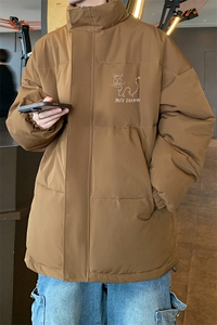！2025秋冬新款男士卡通印花立领棉衣保暖棉服外套MY303特P55图片