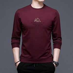 纯色圆领卫衣2023春季新款套头印花卫衣潮流宽松休闲时尚上衣男装,男装卫衣,电商B212（原钱塘6029）