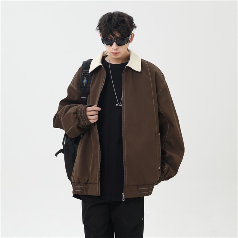 秋季休闲痞帅工装翻领夹克潮流外套得物二开XZ301b-2-JK2585P78,男装夹克,星座301B-2（原A443-1）