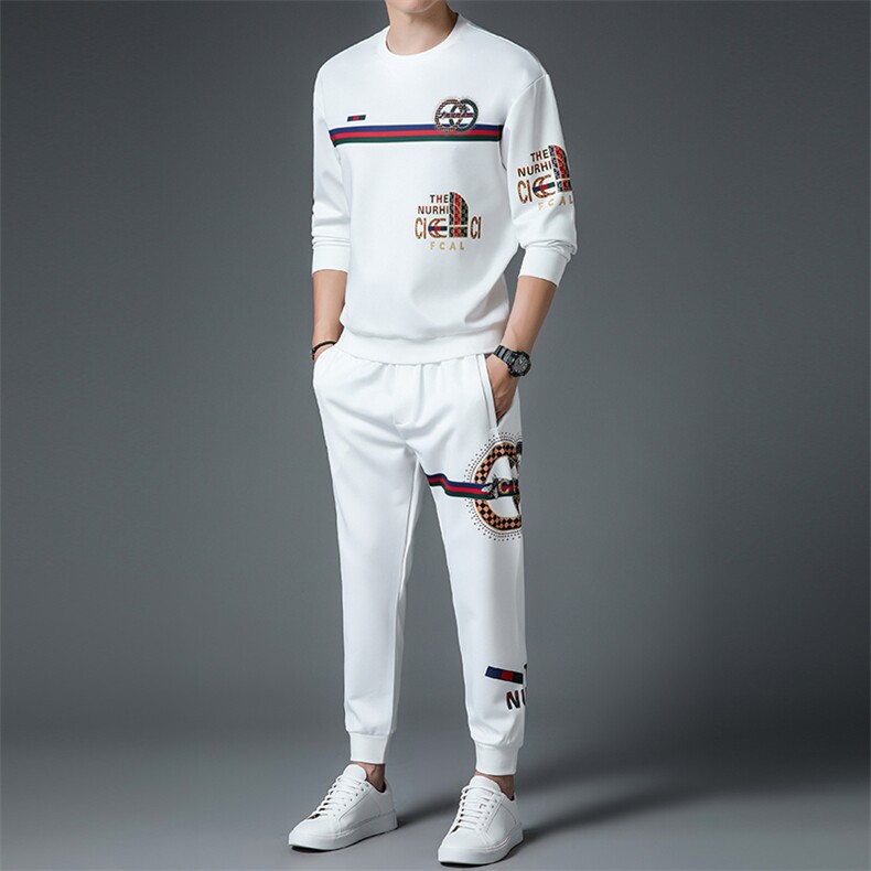 SXL9619秋季2023年新款男士长袖长裤修身休闲时尚卫衣套装P155图片