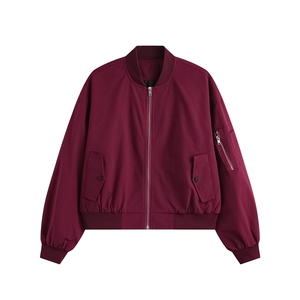 光板 得物\唯品二开 秋装女装短版立领棒球服夹克外套 F601P55图片