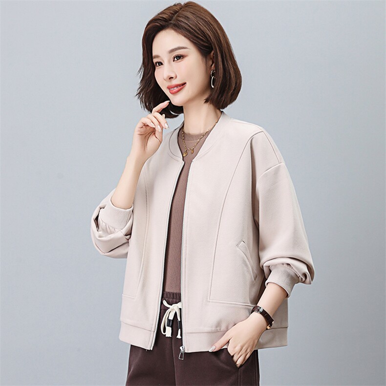 短款外套女2024年新款秋季棒球服妈妈装洋气夹克春秋休闲早秋上衣，女装短外套，独衣靓