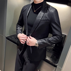 2023秋冬社会小伙PU皮衣男生机车皮夹克帅气休闲外套LE911-P95，男装皮衣，星座1105-3