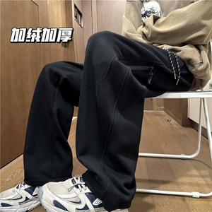 A749-特P45 加绒加厚华棉卫裤弯刀运动裤 保暖休闲裤 1图片
