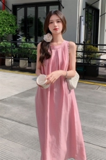 2025新品现货水洗棉麻连衣裙2C087-8813-P125K179，女装连衣裙，2C087