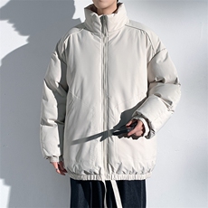 现货冬季美式休闲加厚雪山外套夹克立领纯色三防户外工装棉服，男装夹克，电商A486