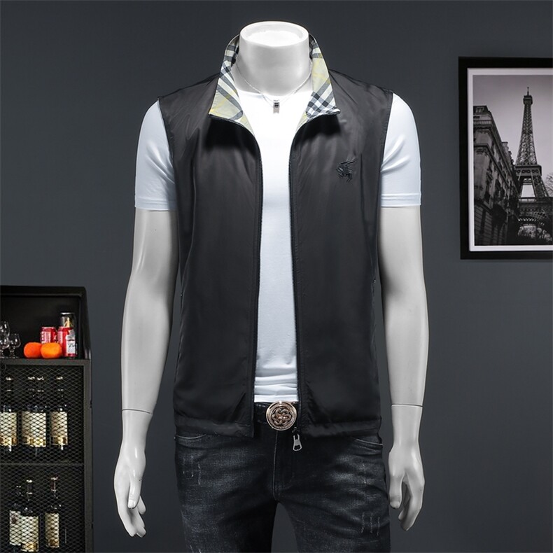 2025春装男士两面穿马甲背心M-5XL9009-P140(假模图）,男装背心/马甲,钱塘6026