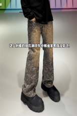 B221美式ins高街小众休闲提花直筒牛仔裤LK24380-特P52控88，男装牛仔裤，电商B221