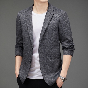 DJ8829钱塘2020-3中年男士商务休闲简约百搭合身西服外套P152图片